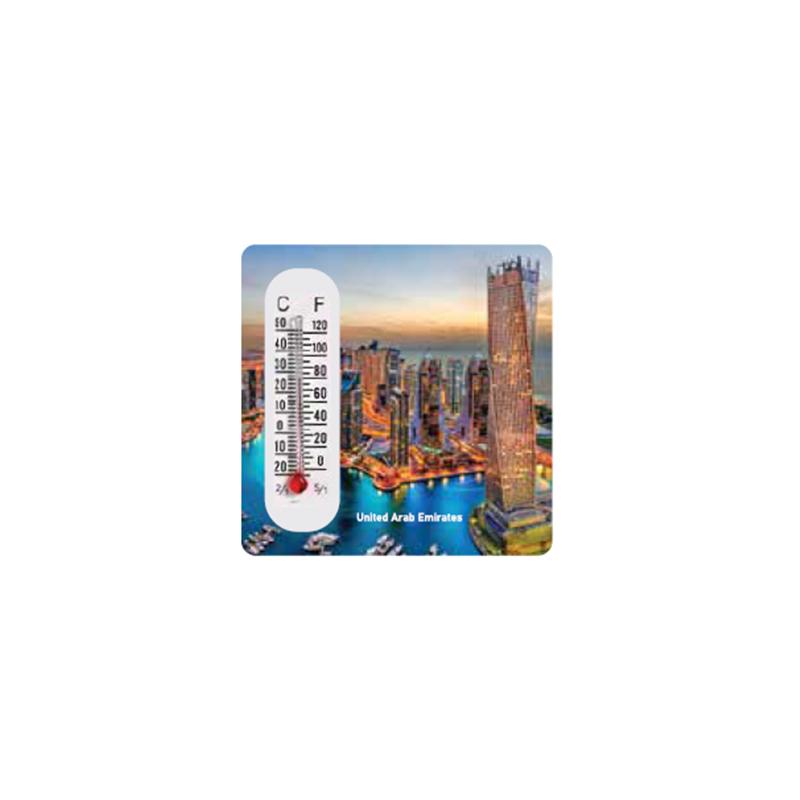 Cityscape Thermometer Magnet